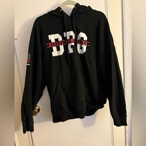 Black DPG Hoodie with Red Accents